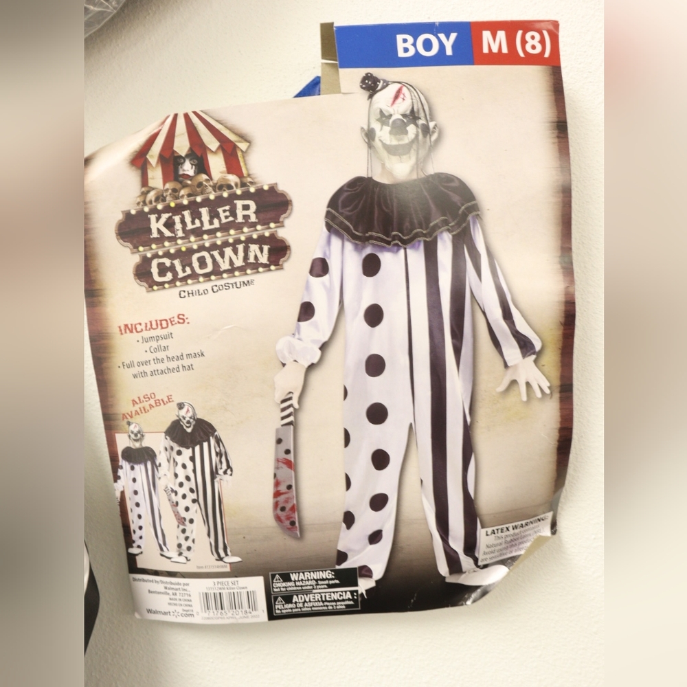 Killer Clown Boys Brand New Halloween Costume for Sale